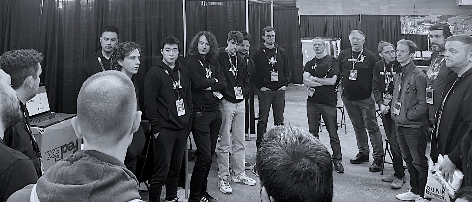 Arrow community gathered at a meetup